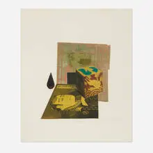 Ouchi Makoto, Toraya, 1974, woodcut in colors with embossing