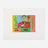 Mimmo Paladino, No. 2 (from the Mathematica portfolio), 2001, etching with aquatint in colors