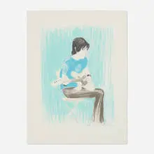 Elliott by Elizabeth Peyton, 1999, lithograph in colors on Somerset Satin, sold May 2021