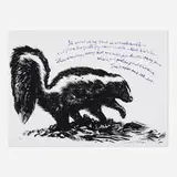 Untitled (It's Scent on My Brush...) by Raymond Pettibon, 2005, lithograph in colors on Rives BFK, sold May 2021