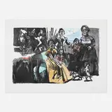Paula Rego, Self-Portrait with Grandchildren, 2001-02, lithograph with hand-coloring