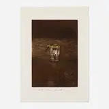 James Rosenquist, The End of a Rainbow─Calyx-Krater (from Trash Can in the Grass), 1977, etching with aquatint, spit-bite and applied gold leaf on Copperplate Deluxe