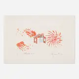 James Rosenquist, Bottomless House, 1976, etching with hand-coloring on Pescia Italia