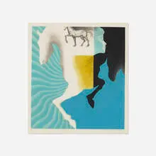 Sakamoto Koichi, Blue Wind, 1970, woodcut in colors