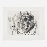 David Salle, Untitled (from The Raphael portfolio), 1986, etching and aquatint in colors on Rives BFK