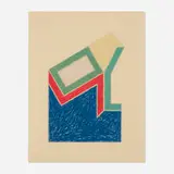 Moultonville by Frank Stella, 1974, lithograph and screenprint in colors on Arches, sold May 2021