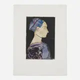 Manolo Valdés, Perfil, 1996, etching and aquatint in colors with collage