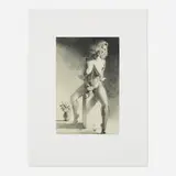 Lisa Yuskavage, Kathy on a Pedestal, 2001, etching with aquatint and chine collé