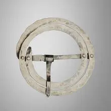 Belt buckle by Alexander Calder, c. 1942, silver wire, sold May 2021