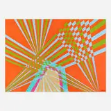Rolph Scarlett, Abstraction (Orange and Green), acrylic on canvas