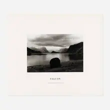 Hamish Fulton, Falcon: A Twelve and a Half Day Walk on Baffin Island Arctic Canada 1988, 1988, gelatin silver print and Letraset on card in artist's frame