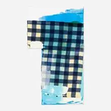 Untitled by Alex Hubbard, 2010, oil, acrylic, fiberglass, resin and cloth on two joined canvases, sold May 2021