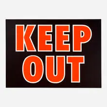 Sarah Morris, Keep Out, 1994, acrylic on canvas