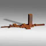 Antony Gormley, Spread Model V, 2011, cast iron