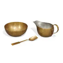 The Craftsman's Guild, creamer, sugar and spoon