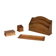 attribution William Eugene Manchester, four-piece desk set