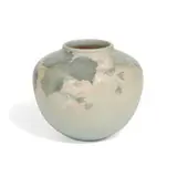 Edward Diers for Rookwood Pottery, earthenware vase with wild rose decoration