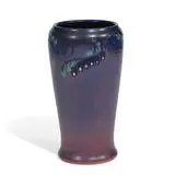 Lorinda Epply for Rookwood Pottery, earthenware vase with blue flower decoration
