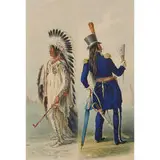 George Catlin, Wi-Jun-Jon, An Assinneboin Chief, Pl. 25, from the North American, Indian Portfolio, 1844-1845