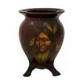 earthenware lamp base by Marie Rauchfuss for Weller Pottery, sold Apr 2021