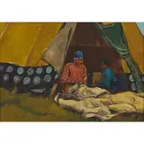 Sheryl Bodily, Old Woman Sewing (SB315)