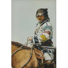 Alex Young, Mountain Man on Horseback