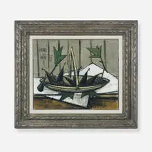 Bernard Buffet, Le Panier de Fruits, 1957, oil on canvas