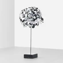 C. Jeré, untitled (Tree), 1971, chrome-plated and enameled steel, lacquered wood