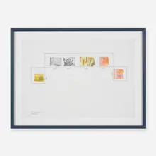 Exhibition Study by Gerhard Richter, 1983, collage and ink on paper, sold Sep 2012