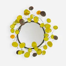 C. Jeré, mirror, 1968, enameled copper, mirrored glass