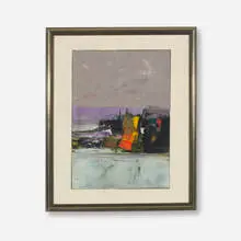 Landscape Study - Pink Sky by Donald Hamilton Fraser, 1968, oil on canvas, sold Sep 2012