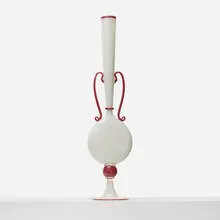 vase by Dante Marioni, 1997, milk-white and red glass, sold Sep 2012