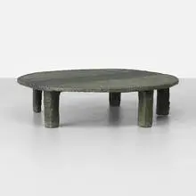 Pia Manu, coffee table, c. 1978, resin with inlaid stone