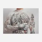 Huang Yan, Chinese Shan-Shui: Tattoo No. 2, 1999, c-print mounted on aluminum
