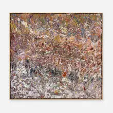 Stair and Square by Larry Poons, 1989, acrylic and mixed media on canvas, sold Sep 2012