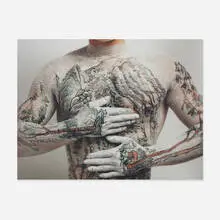 Huang Yan, Chinese Shan-Shui: Tattoo No. 3, 1999, c-print mounted on aluminum