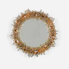 illuminated mirror by J. & L. Lobmeyr, c. 1970, crystal, brass, mirror, sold Sep 2012