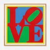 Robert Indiana, Heliotherapy Love, 1995, silkscreen on board