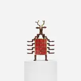 Pedro Friedeberg, jewelry box, c. 1975, carved, gilt and painted wood, marbles