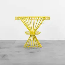 Mathieu Matégot, Cap d'Ail table, 1952, enameled steel, glass