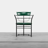 Warren McArthur, armchair, model 1044-A, c. 1935, spun aluminum, anodized aluminum, vinyl