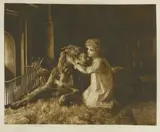 Herbert Dicksee, Untitled, RE (1862-1942) HER FIRST LOVE Etching