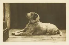 Untitled by Herbert Dicksee, Herbert Thomas Dicksee RE (1862-1942) THE CLOSED DOOR Etching, sold Apr 2019
