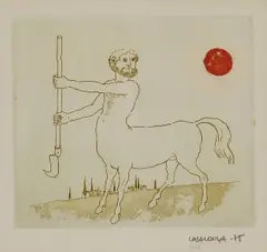 Toni Casalonga, Untitled, b.1938) Two etching and aquatints printed in colours