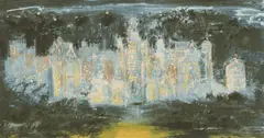 John Piper, Untitled, 1903-1992) HARLAXTON BLUE (LEVINSON 270) Screenprint in colours