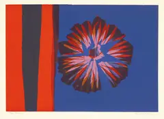 Ronald King, Untitled, b.1932) FLOWER Screenprint in colours