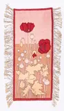 Secessionist-style Woven Wool Hanging, Europe, 20th century, unmarked, ht. 44, wd. without fringe 18 1/2 in.