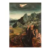 Joachim Patinir, Moïse sur le mont Sinaï (?), oil on panel