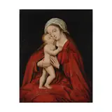 XVIIe siècle Ecole flamande, Vierge à l'Enfant, oil on panel