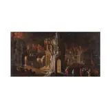 François de Nomé, Le Sac de Troie, oil on panel